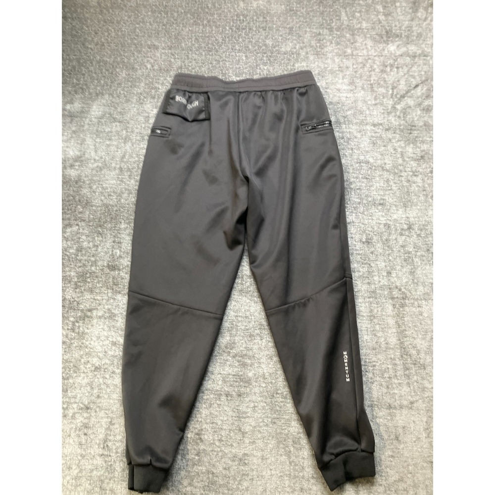 Born Tough Workout Joggers Pants Mens Large Black Stretch Drawstring Tapered Leg